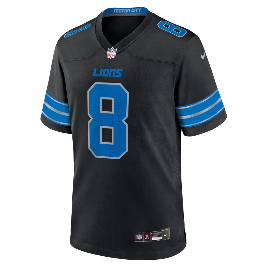 Men's Detroit Lions Derrick Moore Black Alternate Game Jersey
