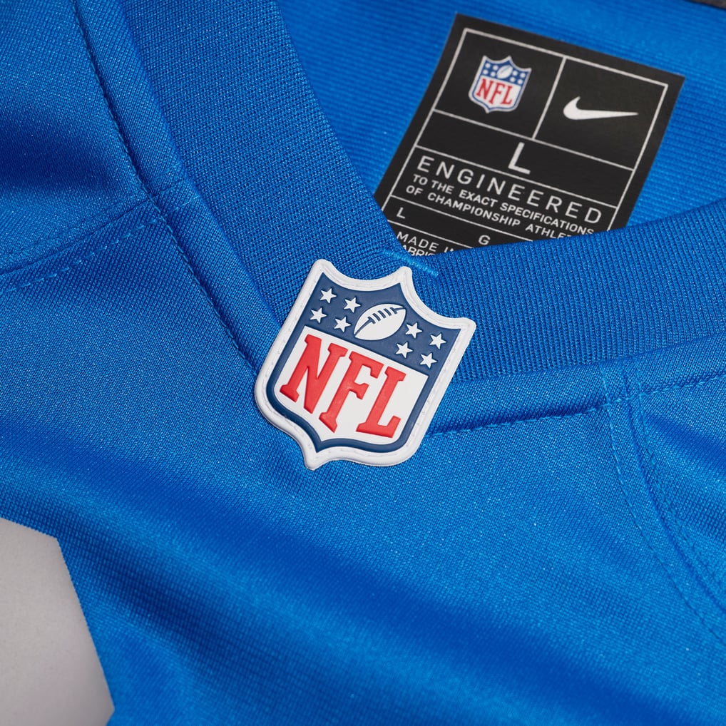 Men's Detroit Lions Derrick Moore Blue Alternate Game Jersey