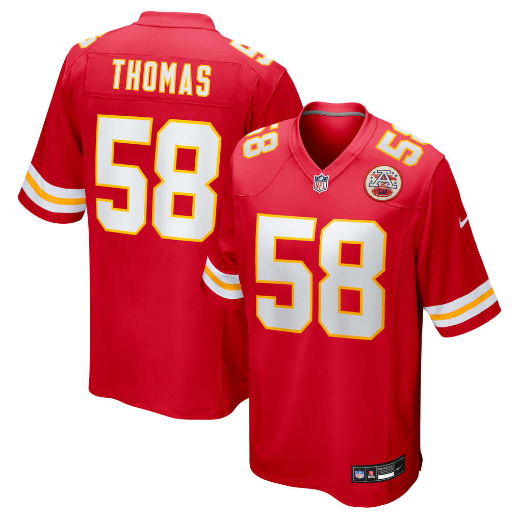 Men's Kansas City Chiefs Derrick Thomas Red Game Retired Player Jersey