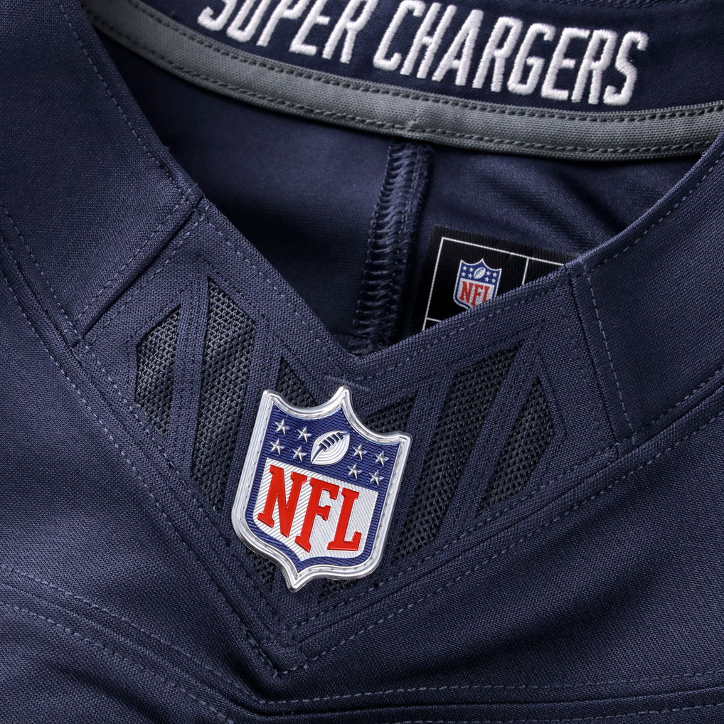 Men's Los Angeles Chargers Derwin James Jr. Navy Alternate Super Chargers Vapor F.U.S.E. Stitched Limited Jersey