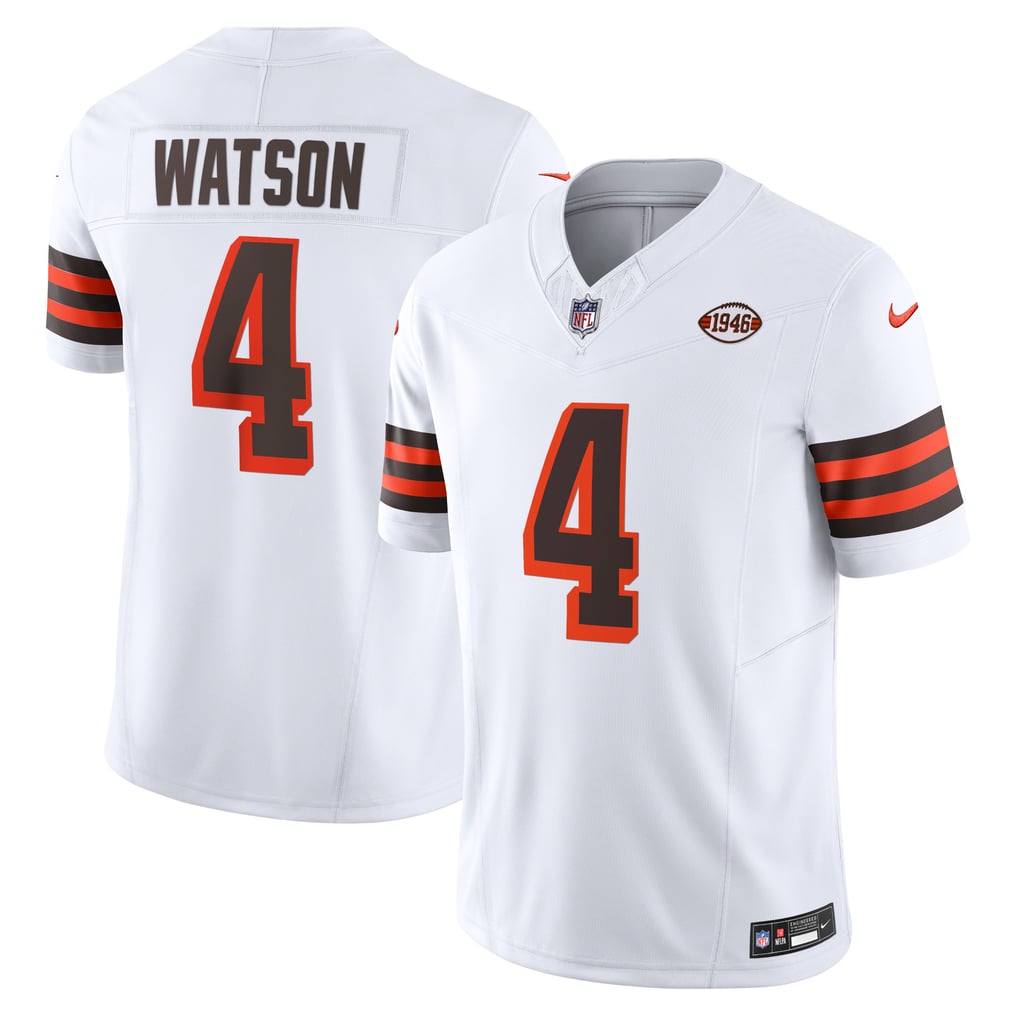 Men's Cleveland Browns Deshaun Watson White Vapor F.U.S.E. Limited Jersey