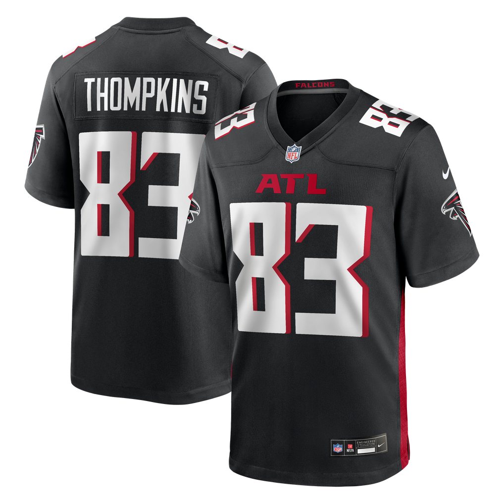 Men's Atlanta Falcons Deven Thompkins Black Team Game Jersey