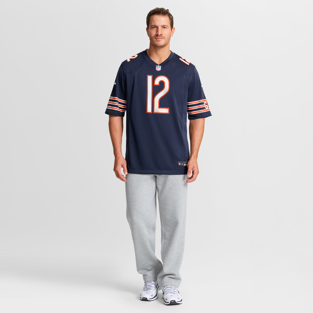 Men's Chicago Bears Devin Bush Navy Team Game Jersey