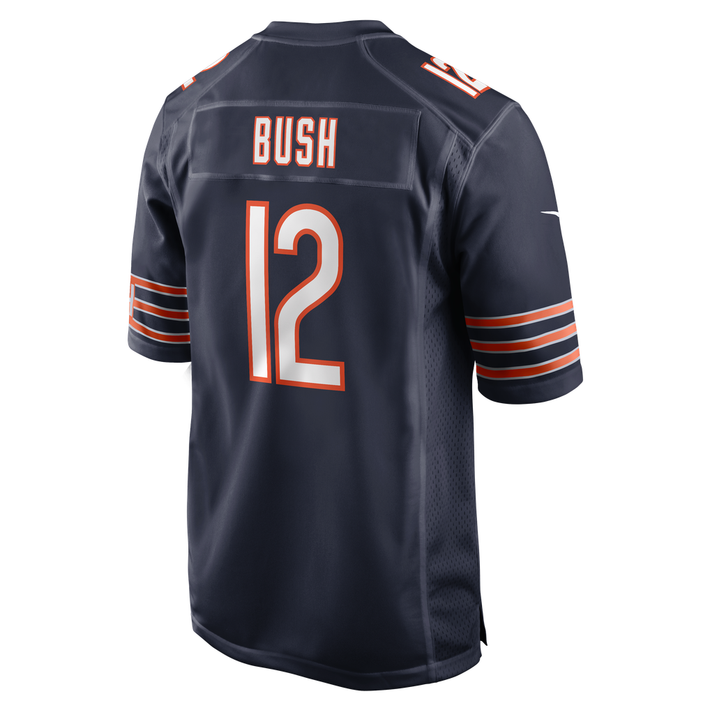 Men's Chicago Bears Devin Bush Navy Team Game Jersey