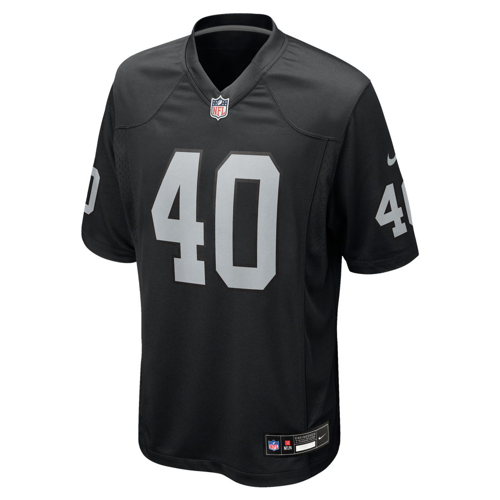 Men's Las Vegas Raiders Devin Lafayette Black Team Game Jersey