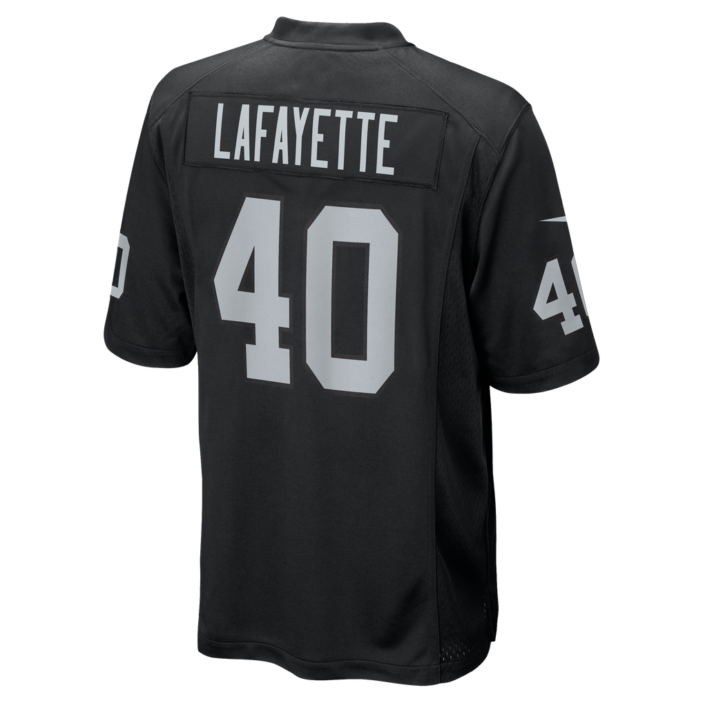 Men's Las Vegas Raiders Devin Lafayette Black Team Game Jersey