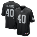 Men's Las Vegas Raiders Devin Lafayette Black Team Game Jersey