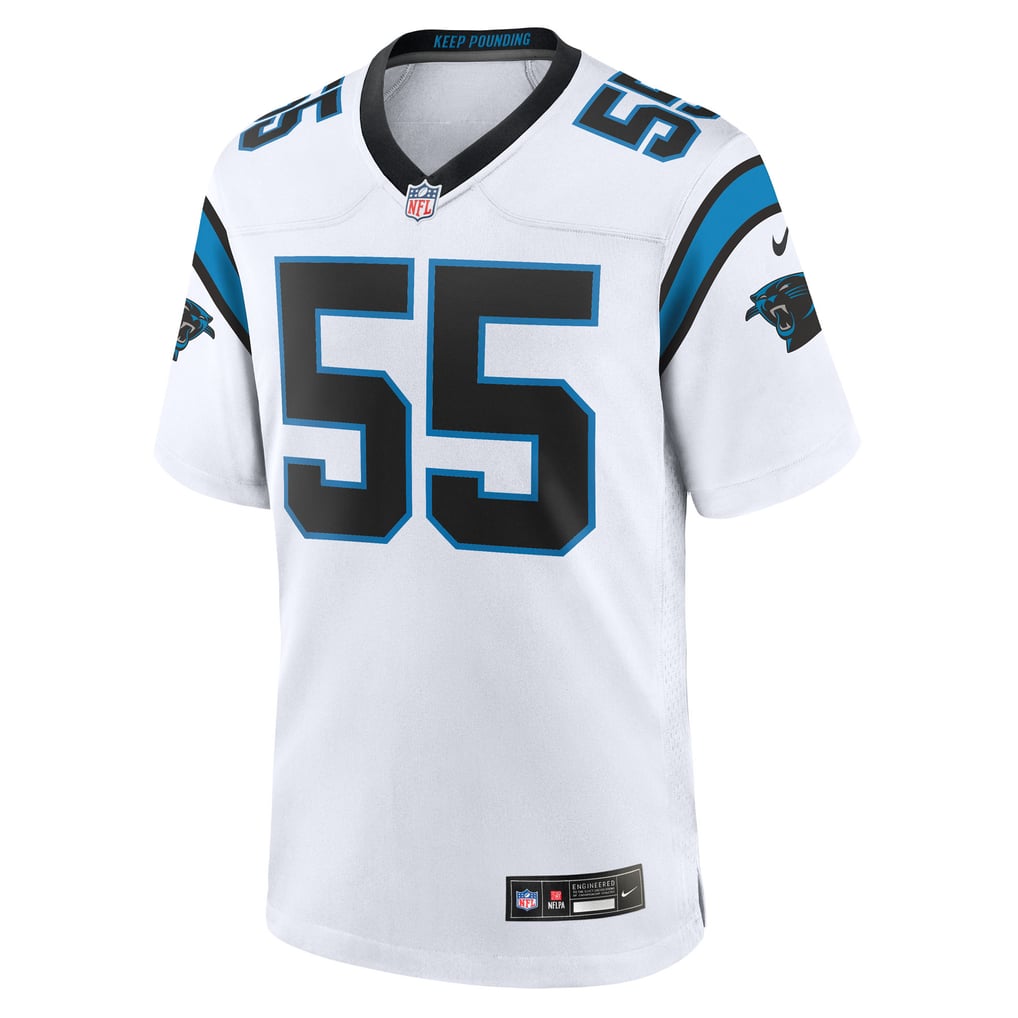 Men's Carolina Panthers Devin Lloyd White Game Jersey