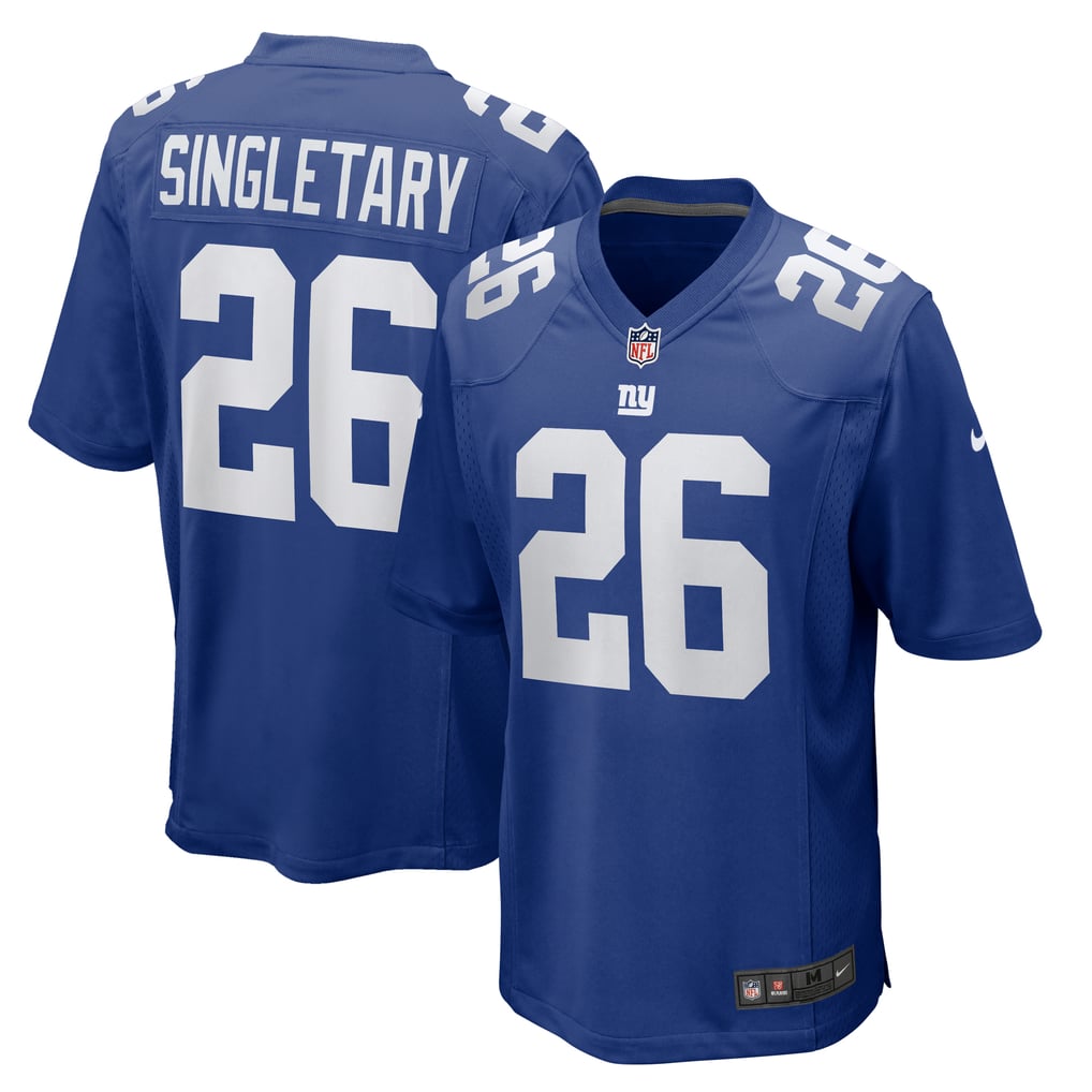Men's New York Giants Devin Singletary Royal Team Game Jersey
