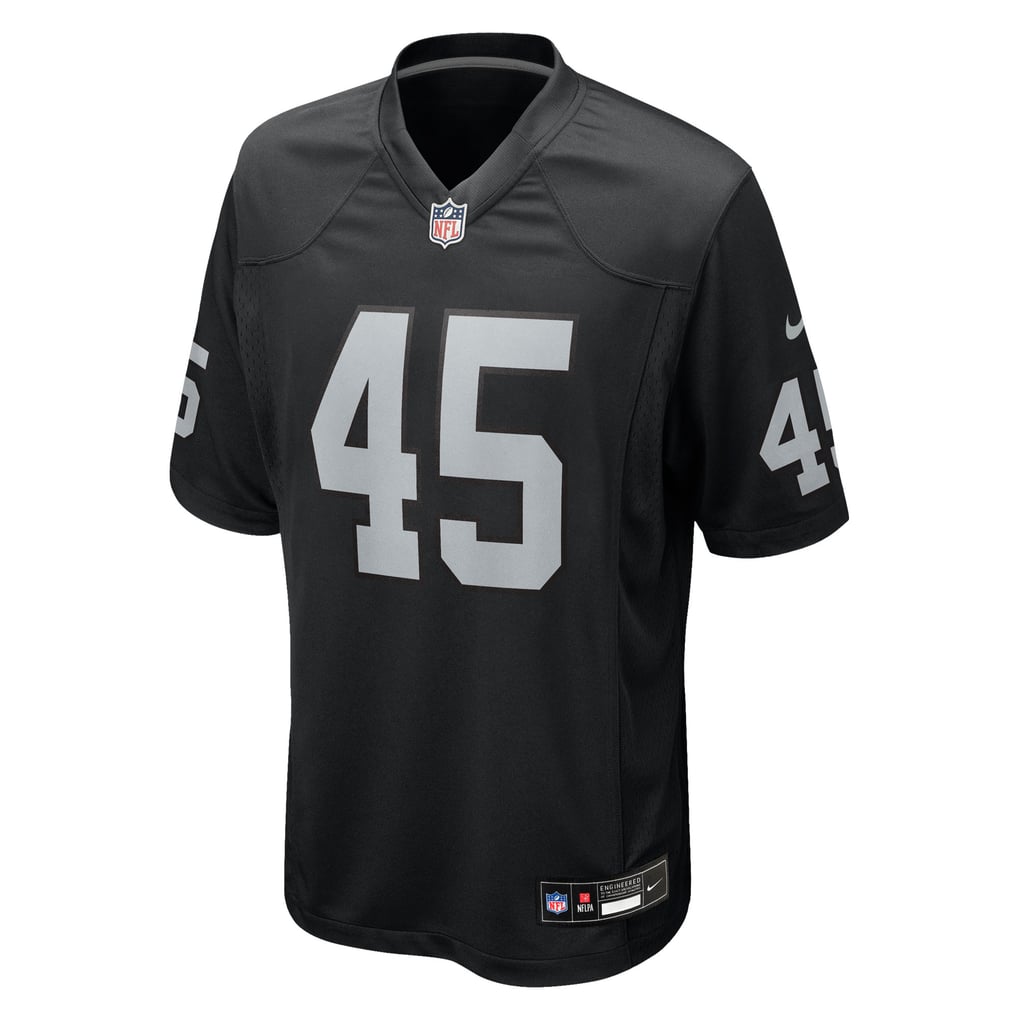Men's Las Vegas Raiders Devin White Black Team Game Jersey