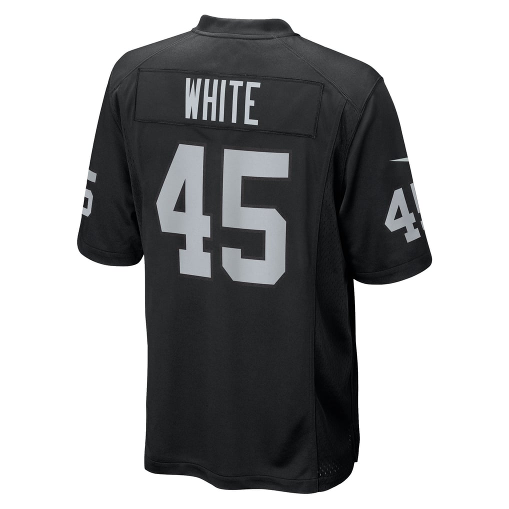 Men's Las Vegas Raiders Devin White Black Team Game Jersey