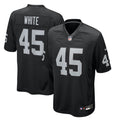 Men's Las Vegas Raiders Devin White Black Team Game Jersey