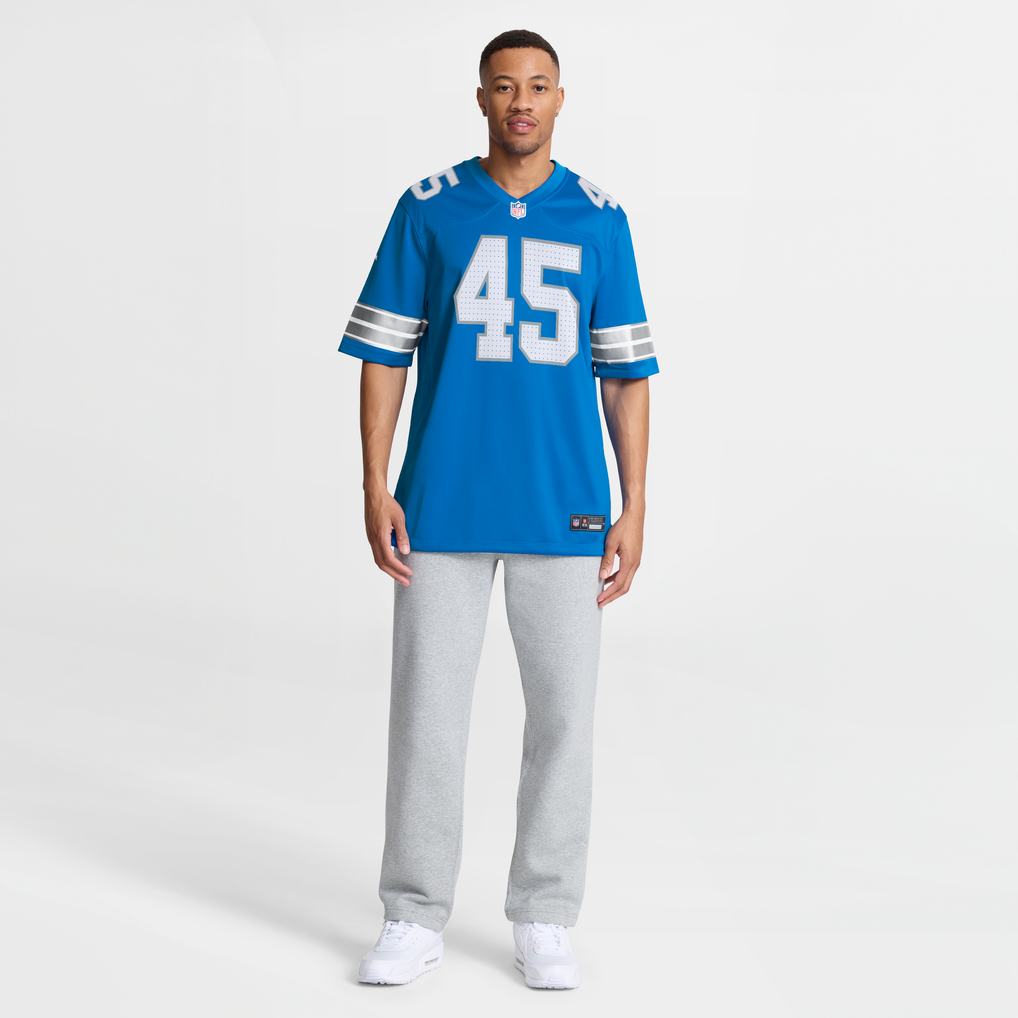 Men's Detroit Lions Devin White Blue Team Game Jersey