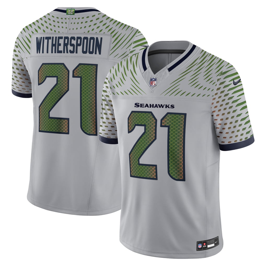 Men's Seattle Seahawks Devon Witherspoon Gray Rivalries Collection Stitched Limited Jersey
