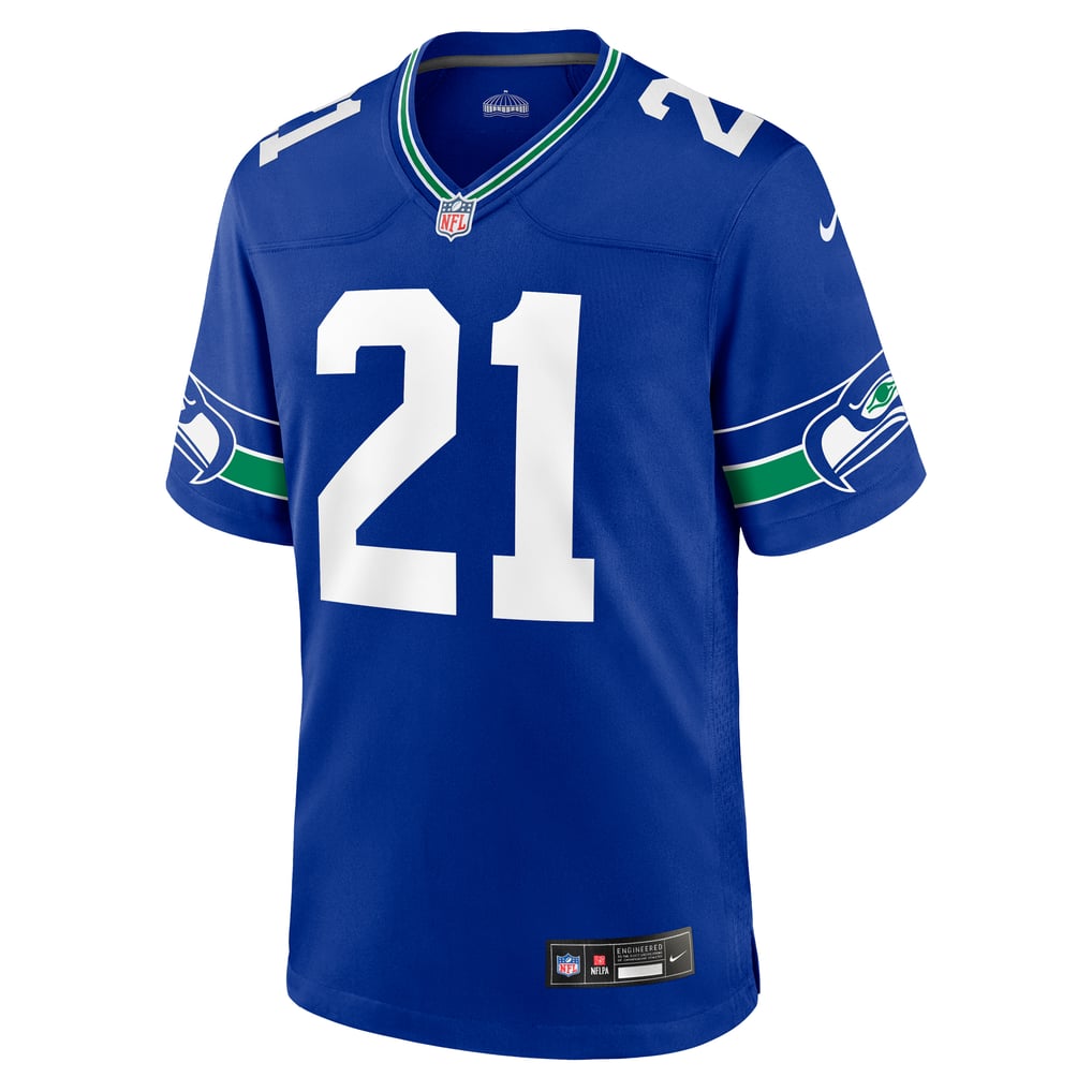 Men's Seattle Seahawks Devon Witherspoon Royal Throwback Player Game Jersey
