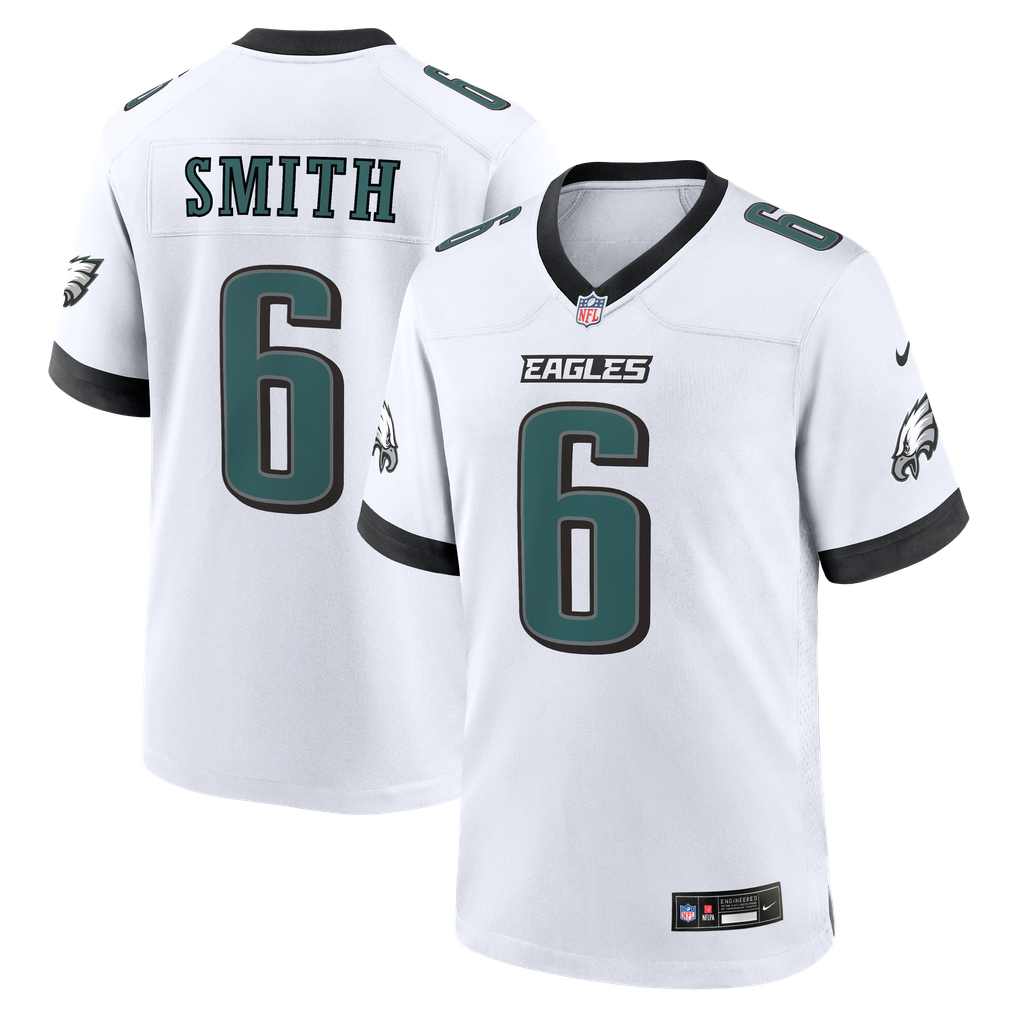 Men's Philadelphia Eagles DeVonta Smith White Game Jersey