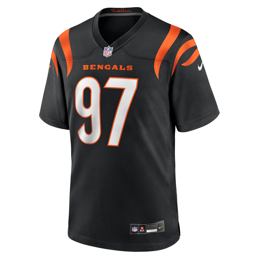 Men's Cincinnati Bengals Dexter Lawrence II Black Game Jersey