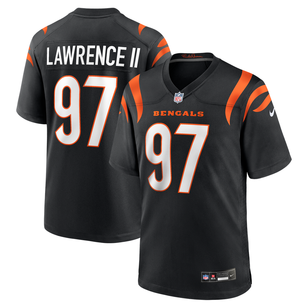 Men's Cincinnati Bengals Dexter Lawrence II Black Game Jersey
