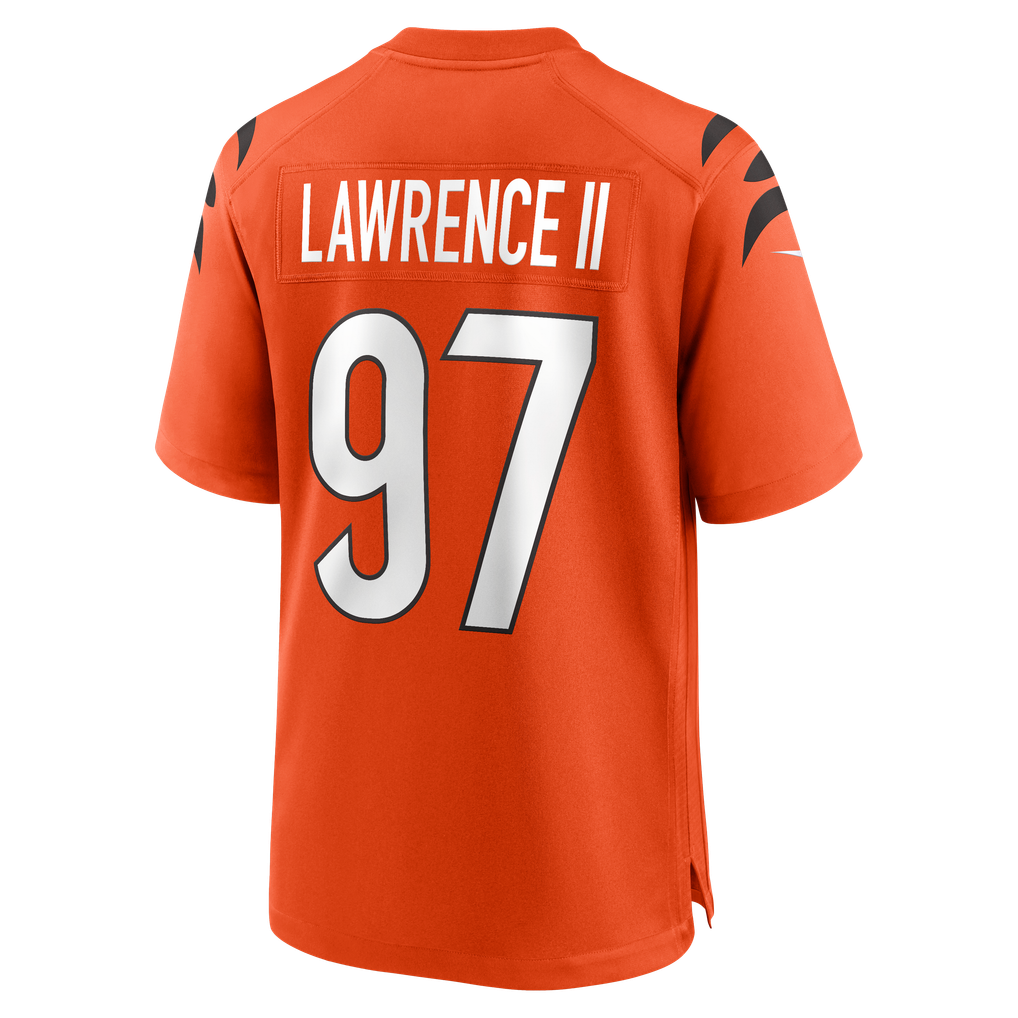 Men's Cincinnati Bengals Dexter Lawrence II Orange Game Jersey