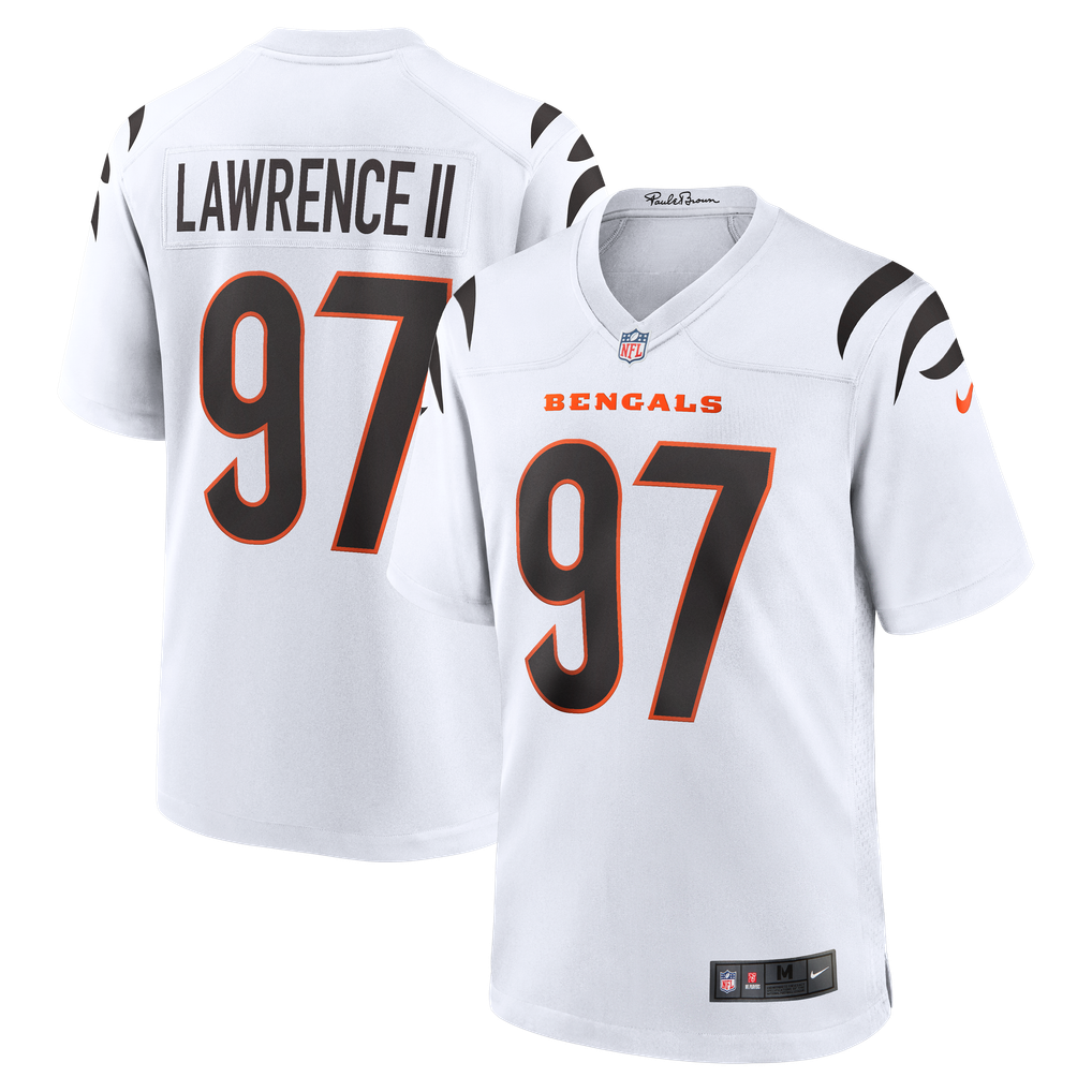 Men's Cincinnati Bengals Dexter Lawrence II White Game Jersey