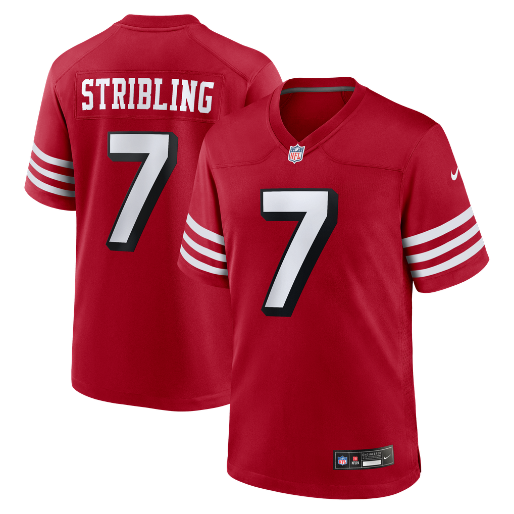 Men's San Francisco 49ers De'Zhaun Stribling Scarlet Alternate Game Jersey