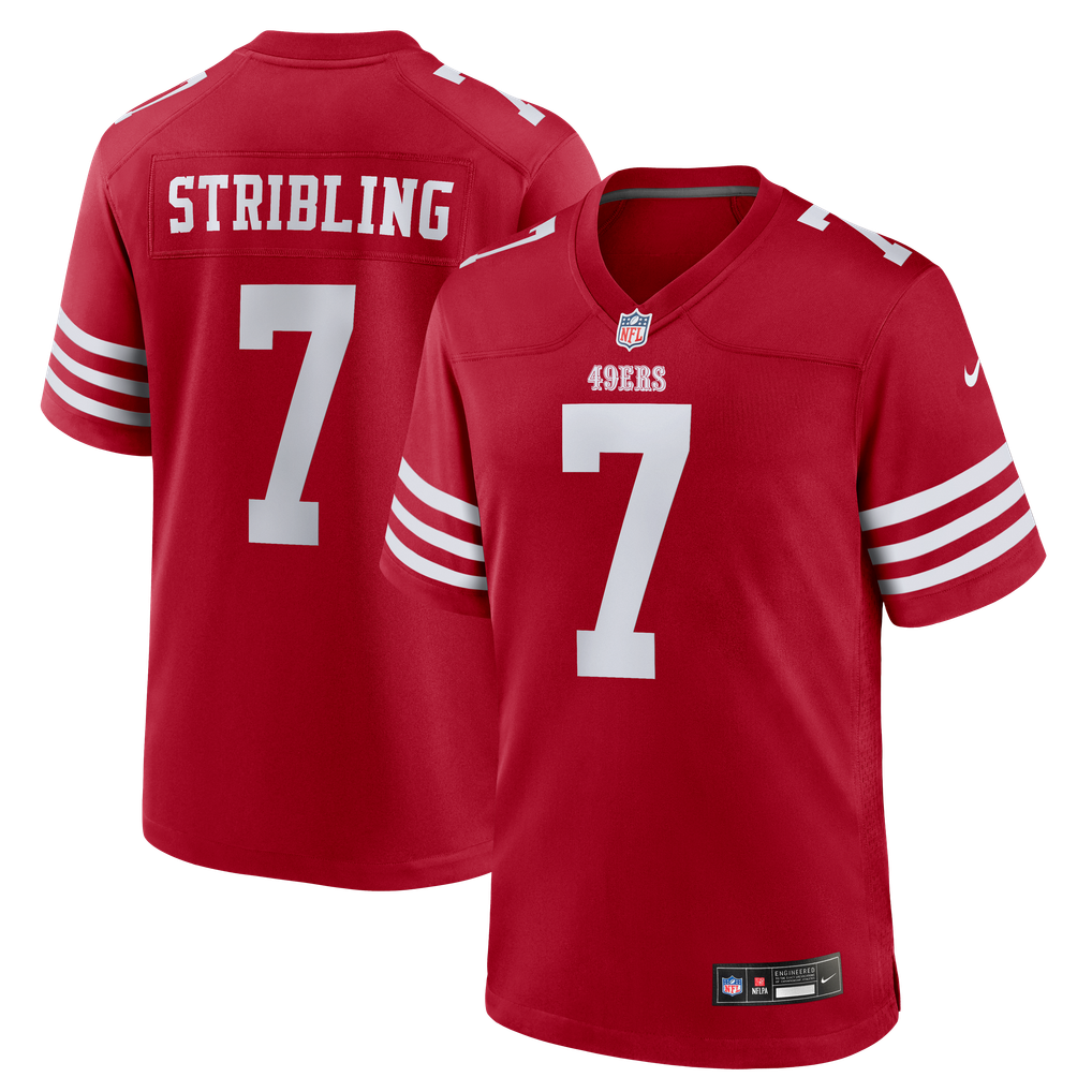 Men's San Francisco 49ers De'Zhaun Stribling Scarlet Game Jersey