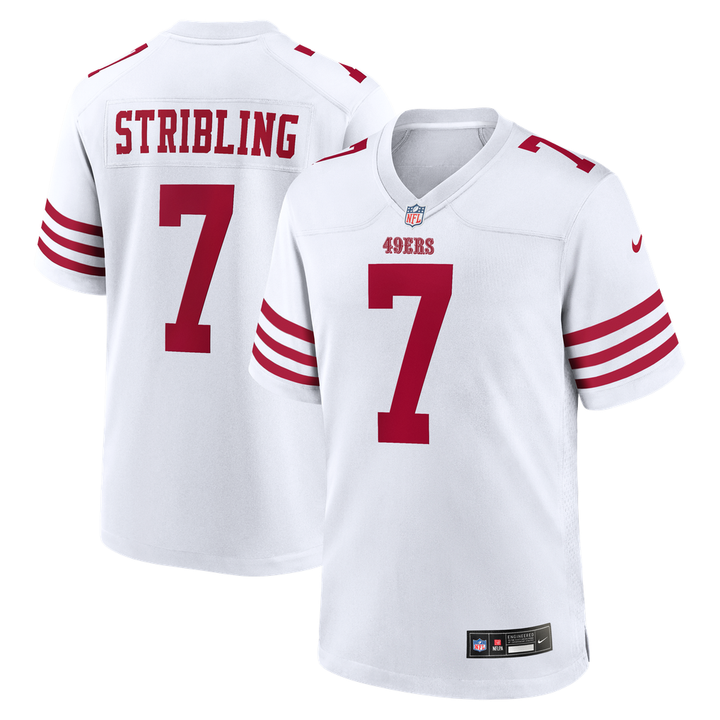 Men's San Francisco 49ers De'Zhaun Stribling White Game Jersey