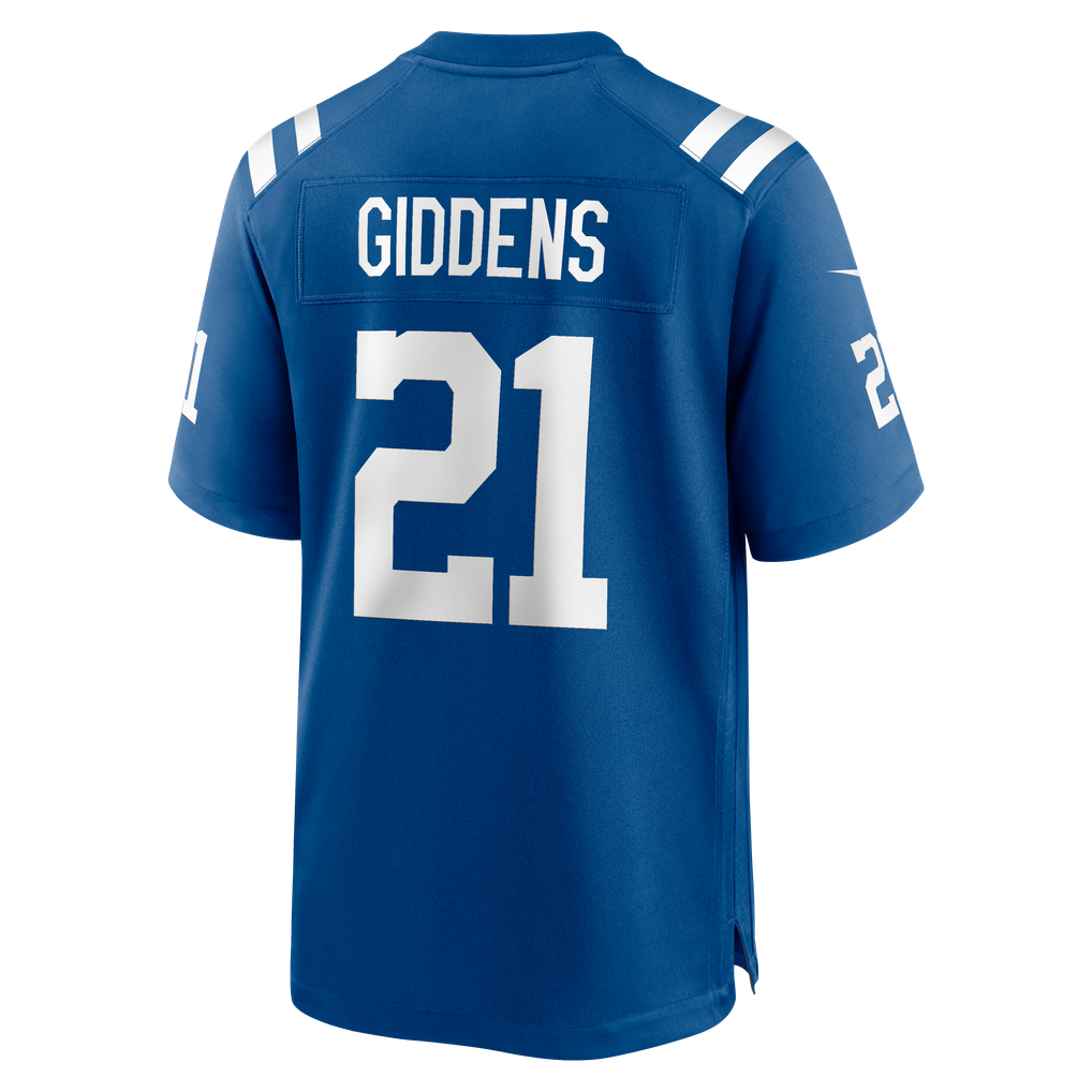 Men's Indianapolis Colts DJ Giddens Royal Team Game Jersey