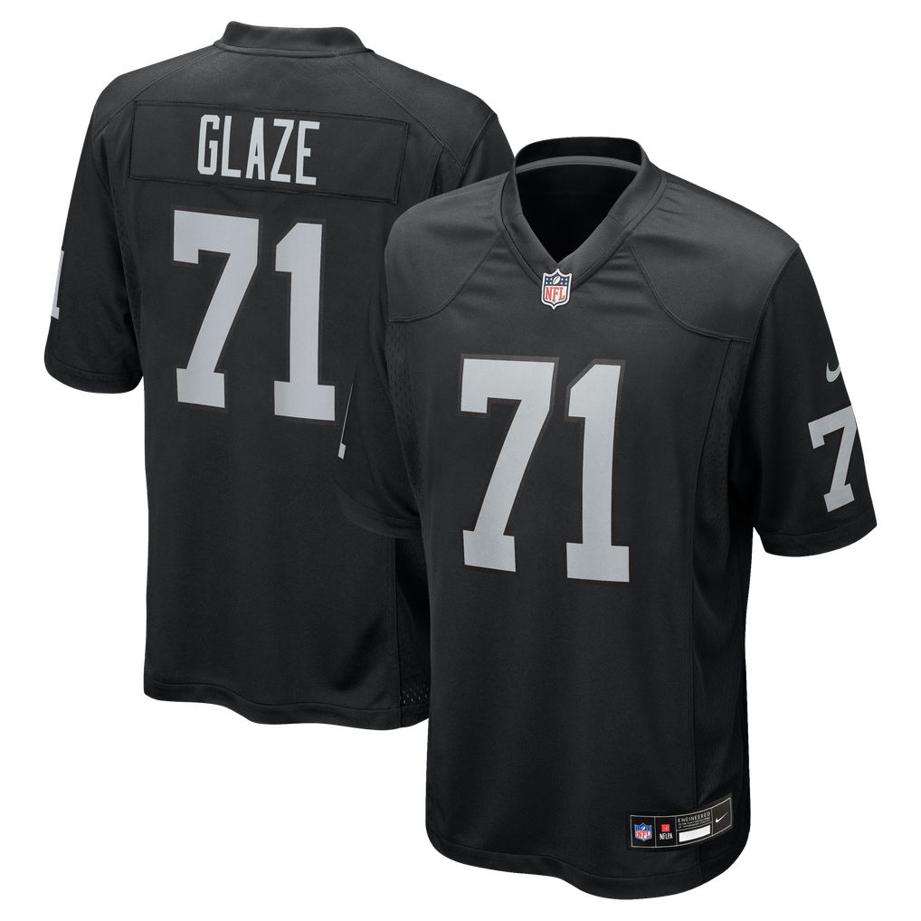 Men's Las Vegas Raiders DJ Glaze Black Team Game Jersey