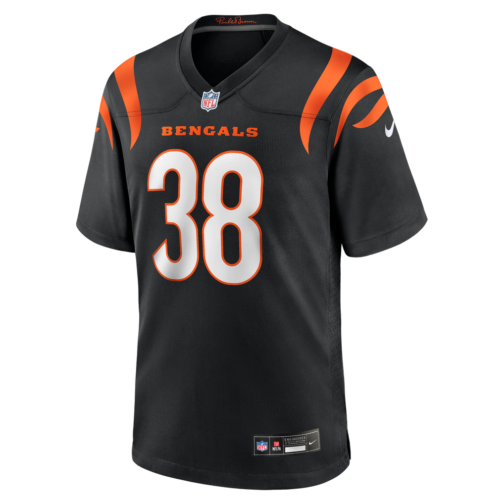 Men's Cincinnati Bengals DJ Ivey Black Team Game Jersey