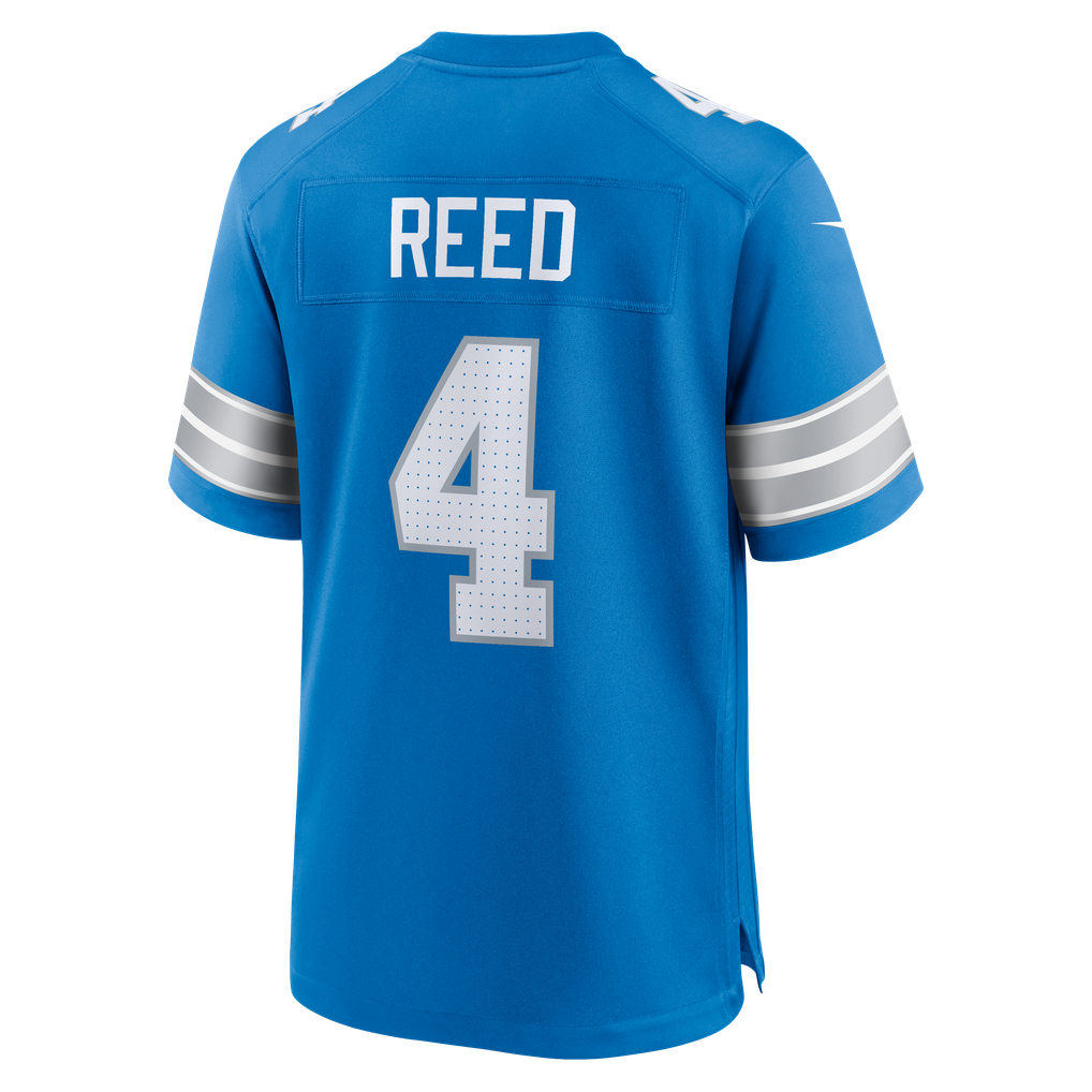 Men's Detroit Lions D.J. Reed Blue Team Game Jersey
