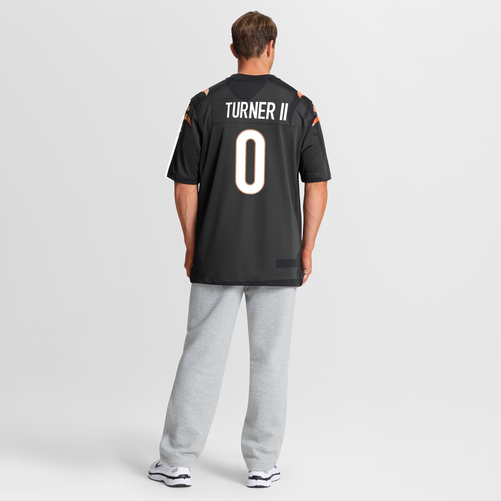 Men's Cincinnati Bengals DJ Turner II Black Team Game Jersey