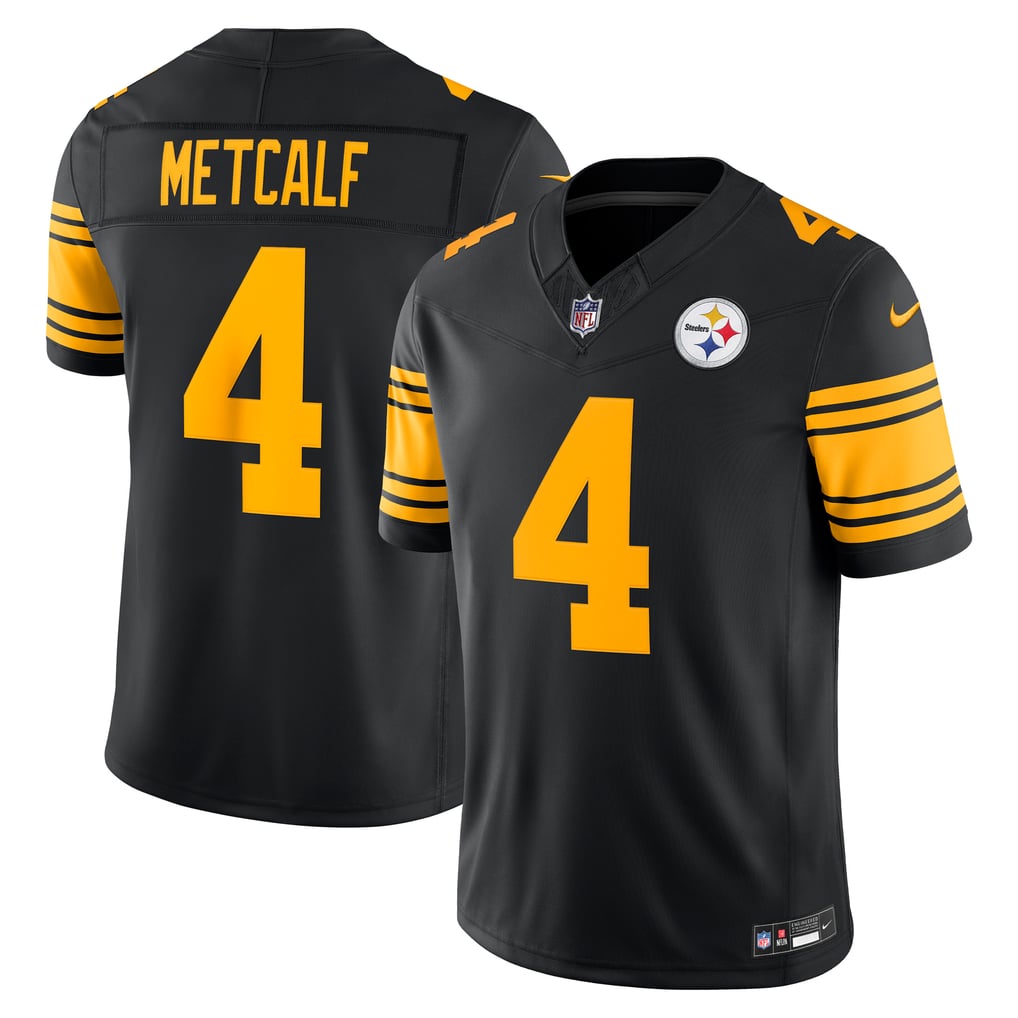 Men's Pittsburgh Steelers DK Metcalf Black Alternate Vapor F.U.S.E. Stitched Limited Jersey