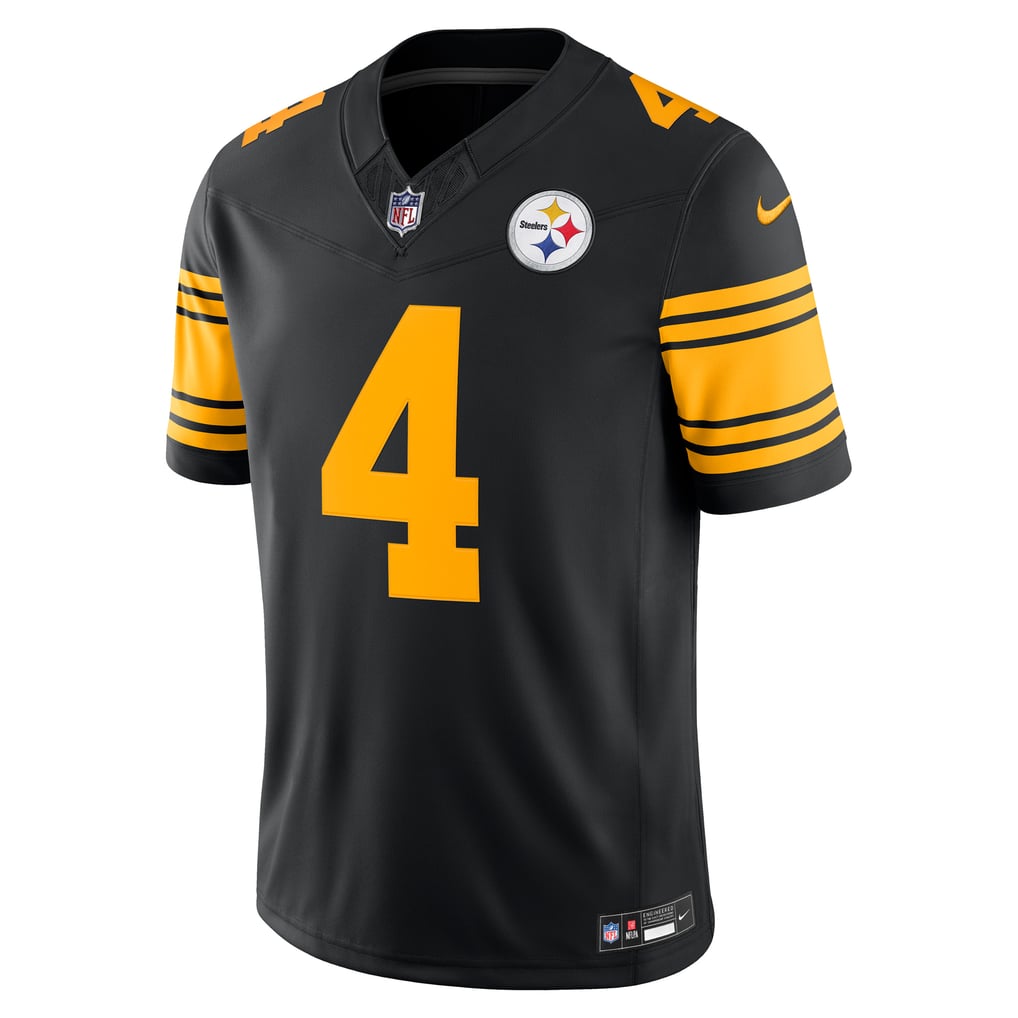 Men's Pittsburgh Steelers DK Metcalf Black Alternate Vapor F.U.S.E. Stitched Limited Jersey