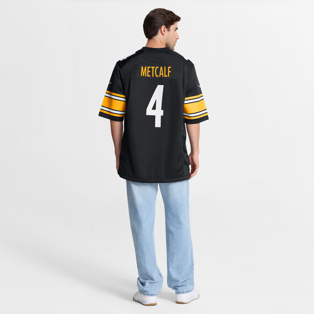 Men's Pittsburgh Steelers DK Metcalf Black Game Player Jersey