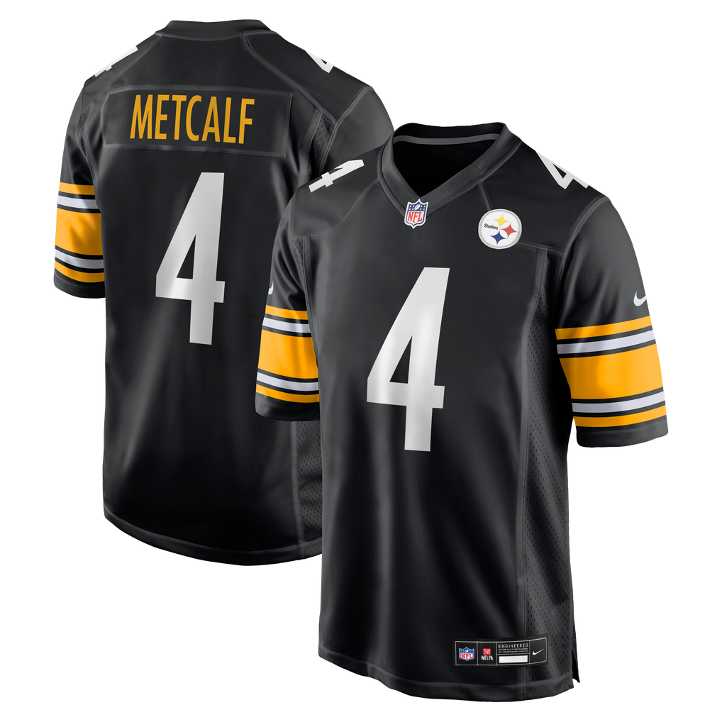 Men's Pittsburgh Steelers DK Metcalf Black Game Player Jersey