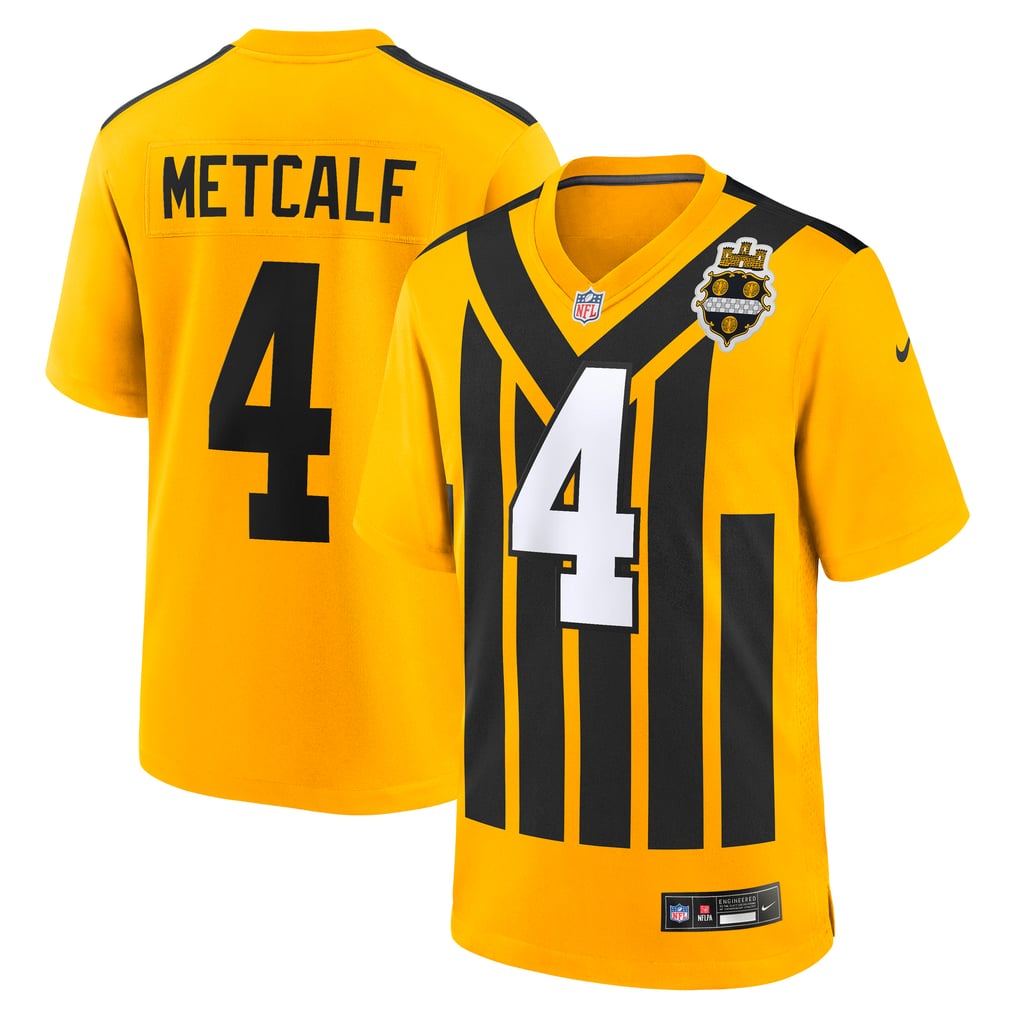 Men's Pittsburgh Steelers DK Metcalf Gold Alternate 1933 Throwback Game Jersey