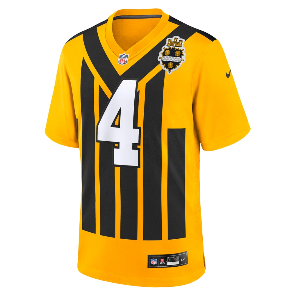 Men's Pittsburgh Steelers DK Metcalf Gold Alternate 1933 Throwback Game Jersey