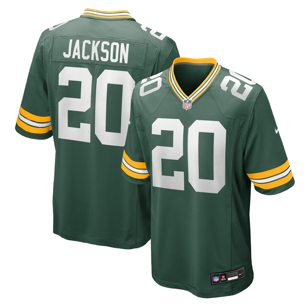 Men's Green Bay Packers Domani Jackson Green Team Game Jersey