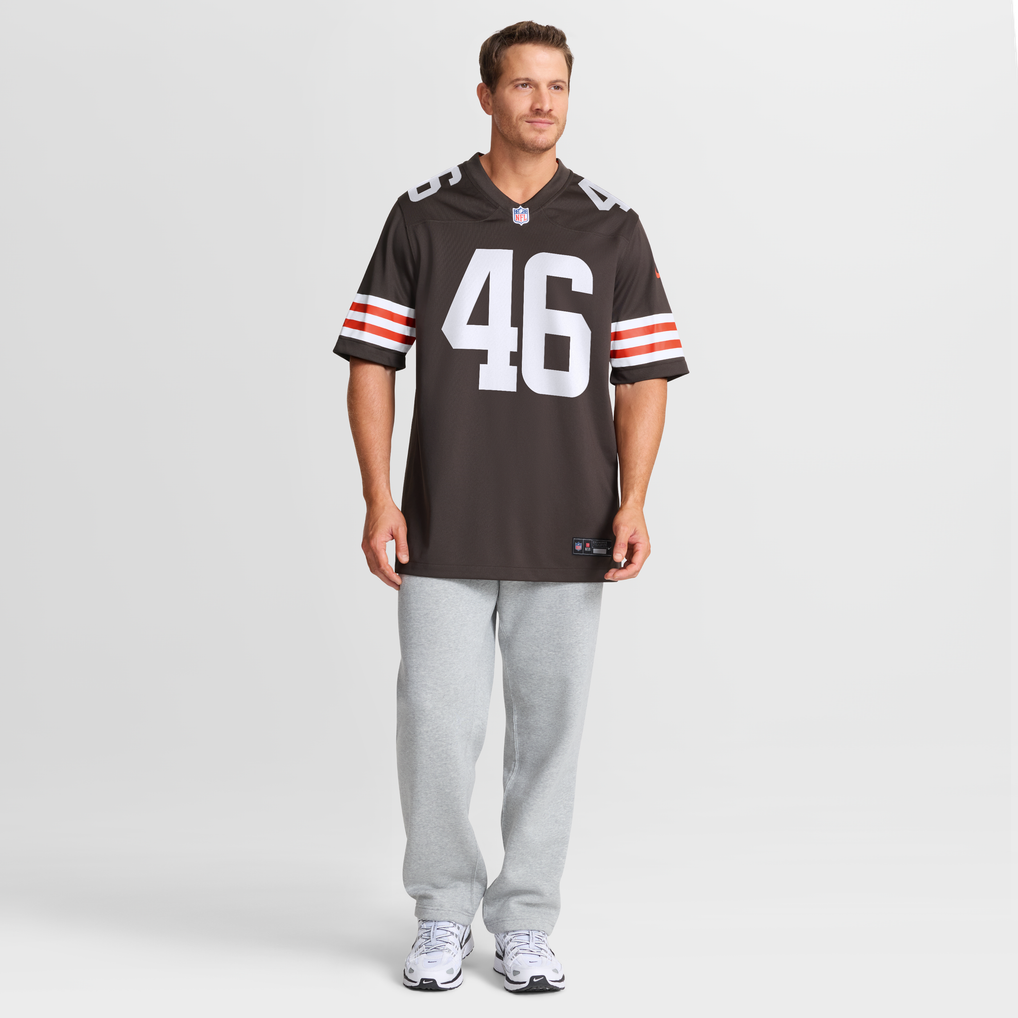 Men's Cleveland Browns Don Fleming Brown Retired Player Jersey
