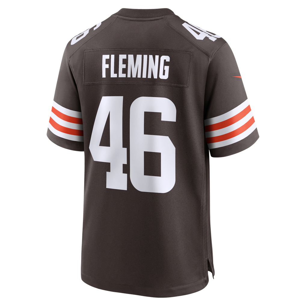 Men's Cleveland Browns Don Fleming Brown Retired Player Jersey