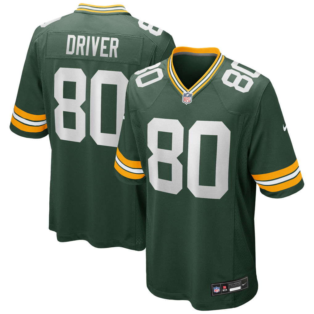 Men's Green Bay Packers Donald Driver Green Game Retired Player Jersey