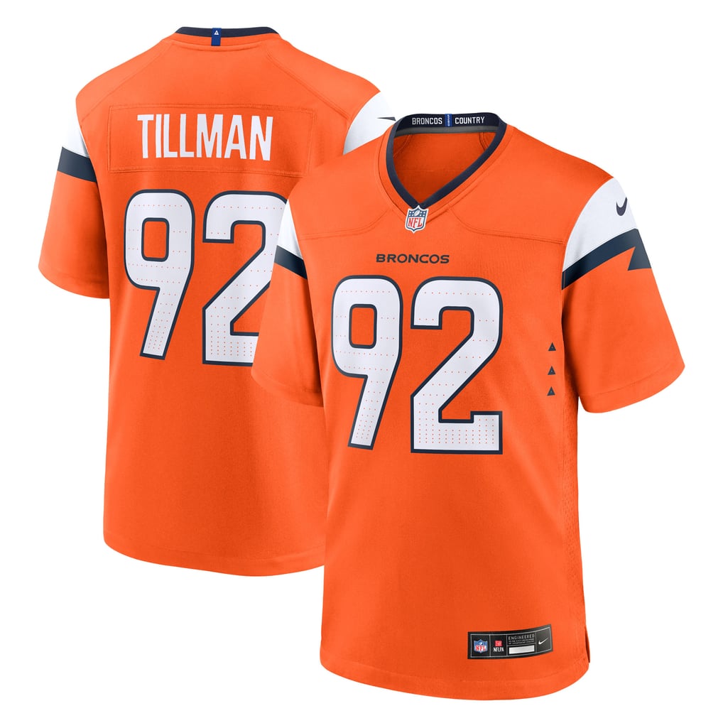 Men's Denver Broncos Dondrea Tillman Orange Team Game Jersey