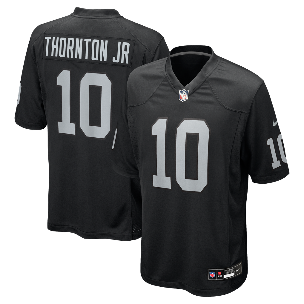 Men's Las Vegas Raiders Dont'e Thornton Jr. Black Team Game Jersey