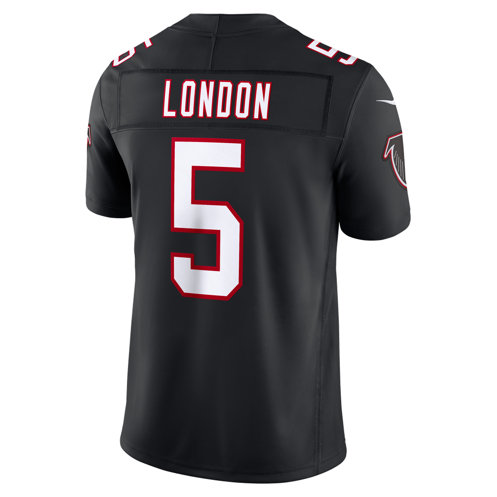 Men's Atlanta Falcons Drake London Black Alternate Throwback Vapor F.U.S.E. Stitched Limited Jersey