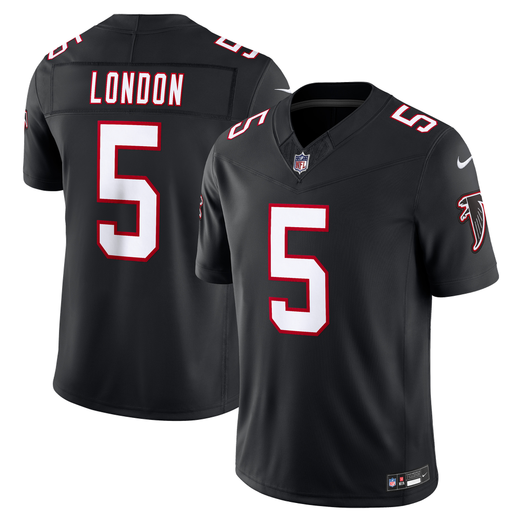 Men's Atlanta Falcons Drake London Black Alternate Throwback Vapor F.U.S.E. Stitched Limited Jersey
