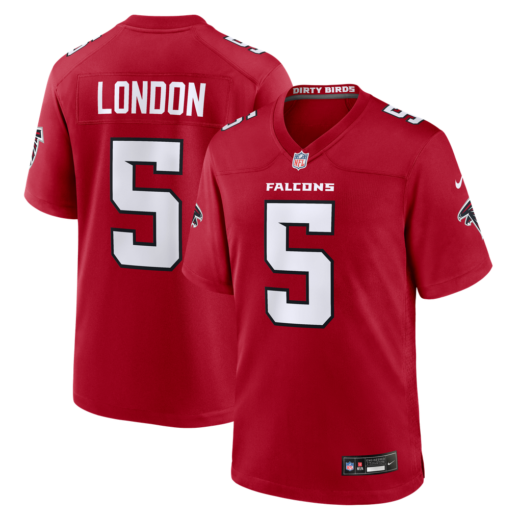 Men's Atlanta Falcons Drake London Red Game Jersey