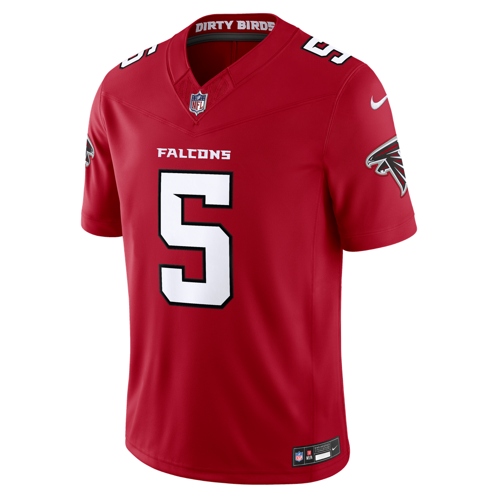 Men's Atlanta Falcons Drake London Red Team Vapor F.U.S.E. Stitched Limited Jersey