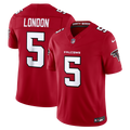 Men's Atlanta Falcons Drake London Red Team Vapor F.U.S.E. Stitched Limited Jersey