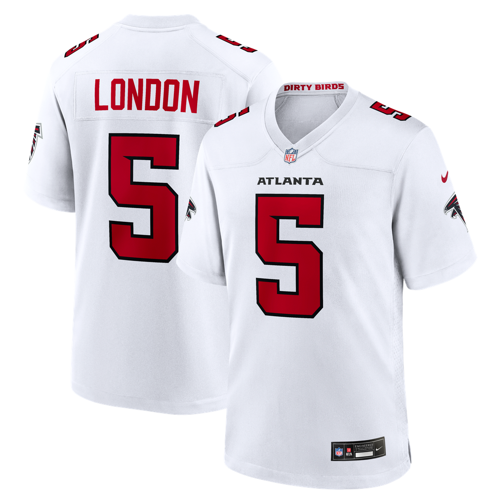 Men's Atlanta Falcons Drake London White Game Jersey